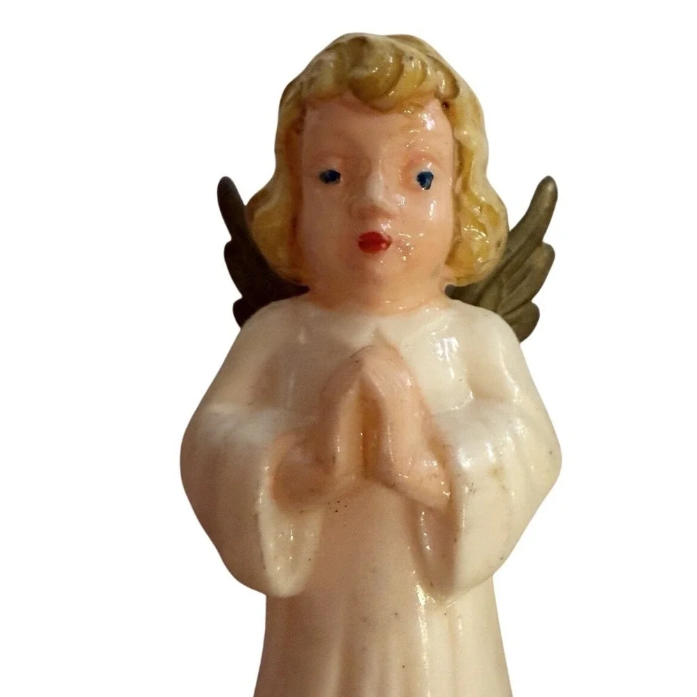 Vintage Cherub Angel Christmas Cupcake/Cake Toppers Made in‎ Germany Set (4)